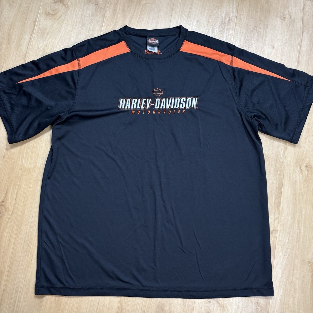Harley Davidson Men's 3XL Performance Shirt Short Sleeve Black Burlington, IA